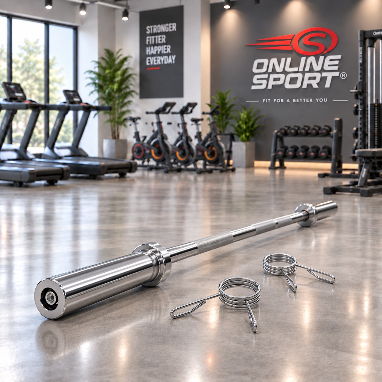 BARRA RECTA OLÍMPICA 1.50MT / 8KG – ONLINE SPORT vista 2