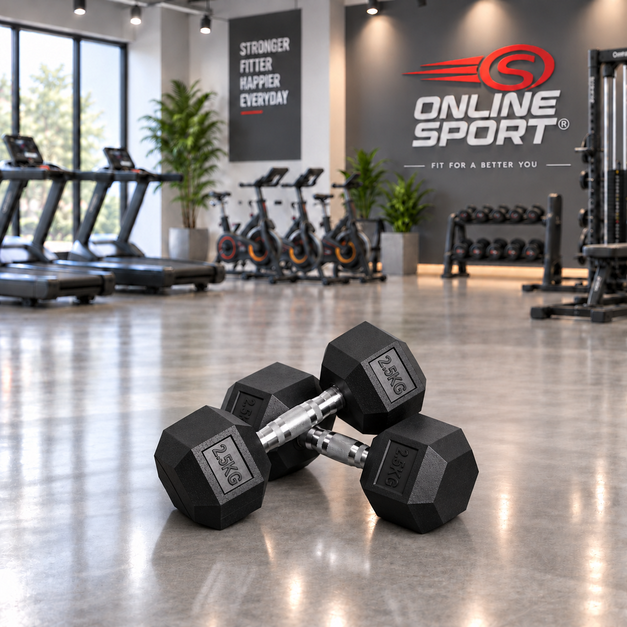 MANCUERNAS EXAGONALES IMPORTADAS DE 2.5 KG - VENTA POR PAR vista 2