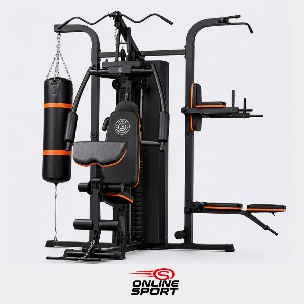 MINI GIMNASIO MULTIFUNCIONAL 4 ESTACIONES CON SACO DE BOX MHG 6310 - MiniGym en Perú