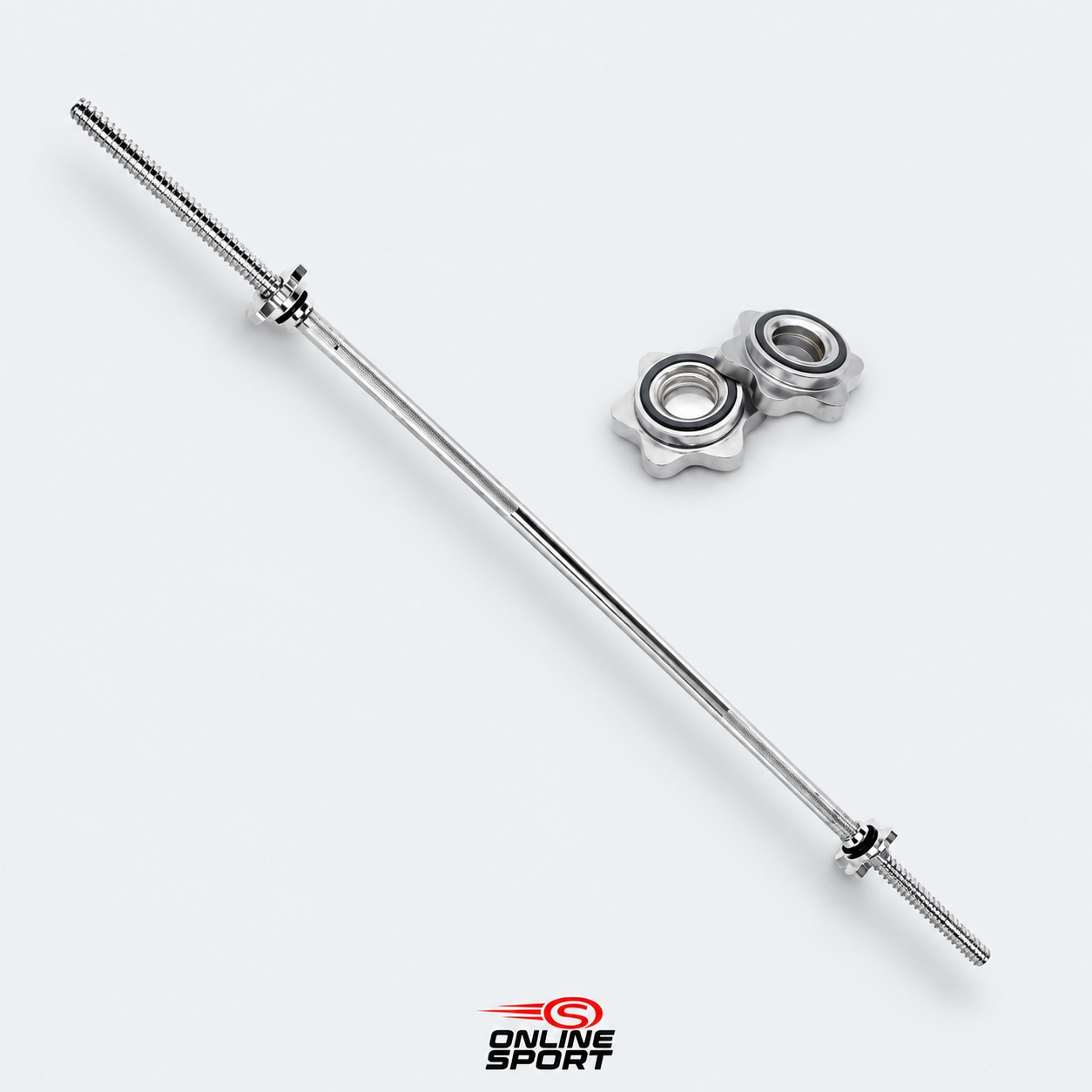 BARRA RECTA CROMADA 1.50MT / 6KG ONLINE SPORT - Barras en Perú